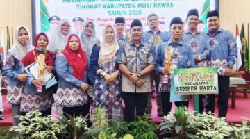 Kafilah Sumber Harta Raih Juara IV pada MTQ ke-54 Tingkat Kabupaten Musi Rawas